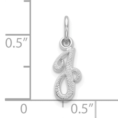 10K White Gold 10Kw Initial J Charm