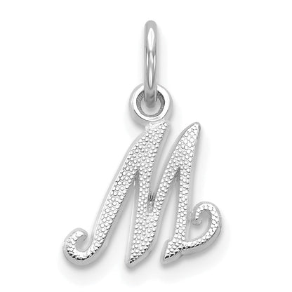 10K White Gold 10Kw Initial M Charm