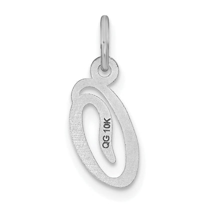10K White Gold 10Kw Initial O Charm