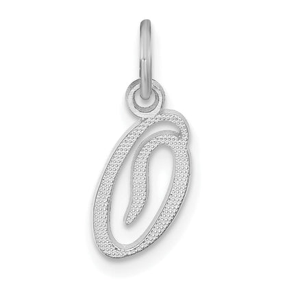10K White Gold 10Kw Initial O Charm