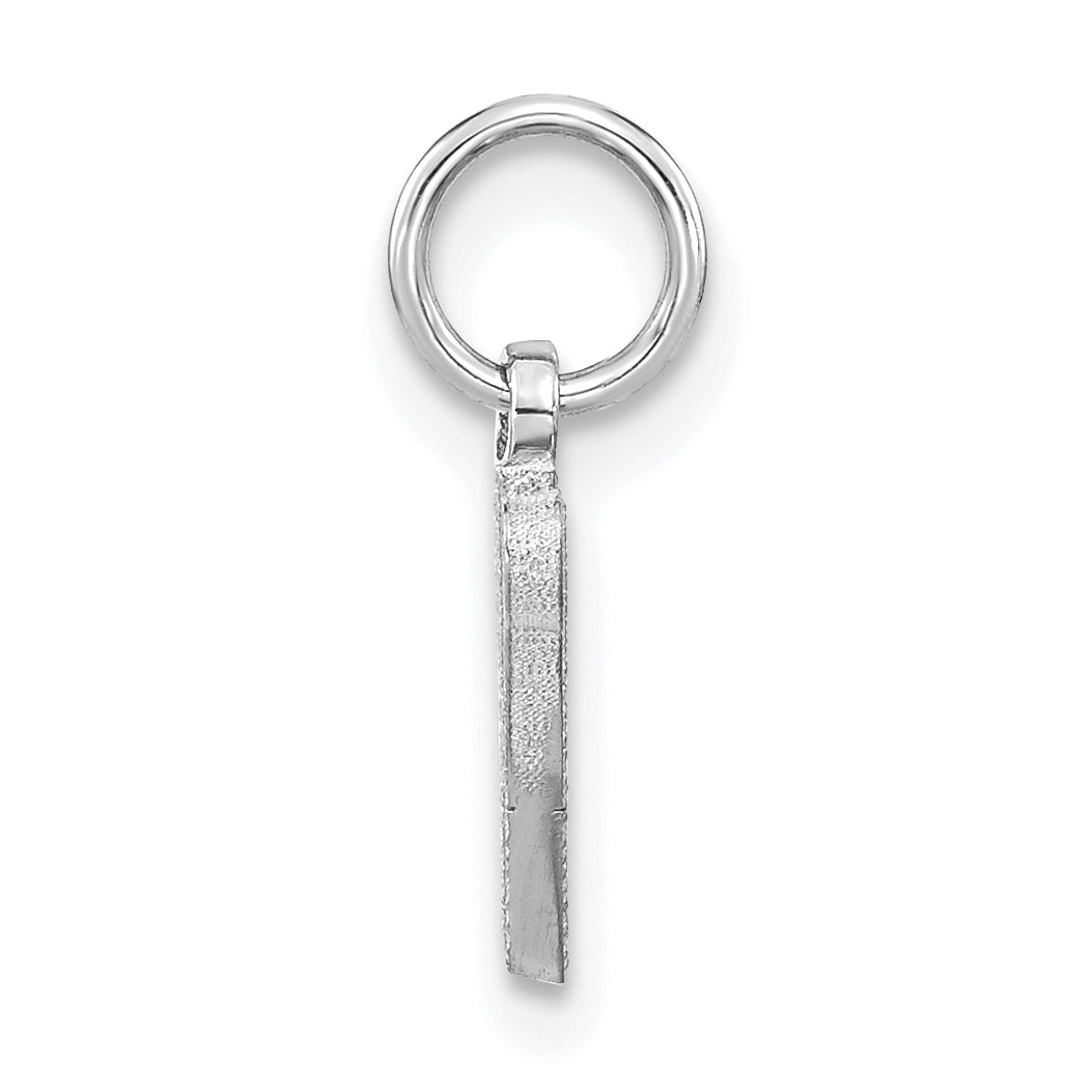 10K White Gold 10Kw Initial W Charm