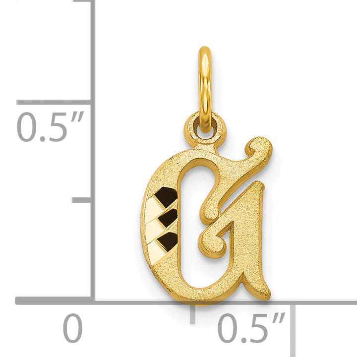 10K Yellow Gold Initial G Charm
