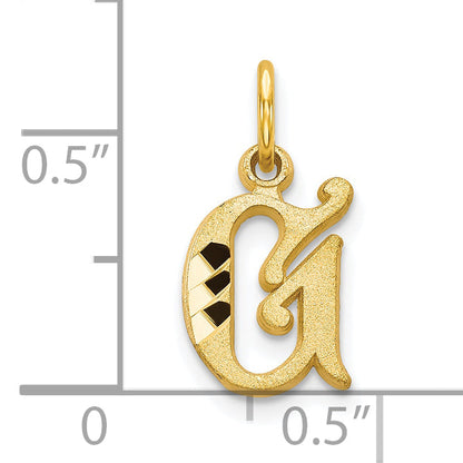 10K Yellow Gold Initial G Charm
