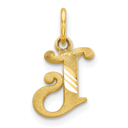 10K Yellow Gold Initial J Charm