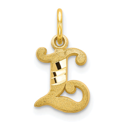10K Yellow Gold Initial L Charm