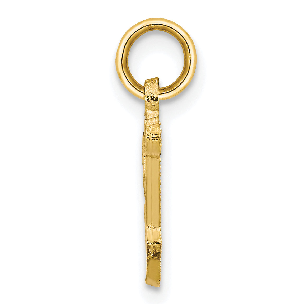 10K Yellow Gold Initial V Charm