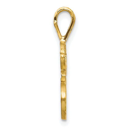 10K Yellow Gold Initial E Pendant