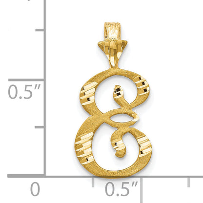 10K Yellow Gold Initial E Pendant