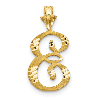 10K Yellow Gold Initial E Pendant