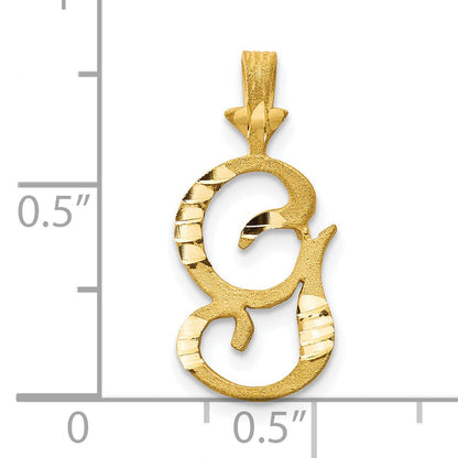 10K Yellow Gold Initial G Pendant
