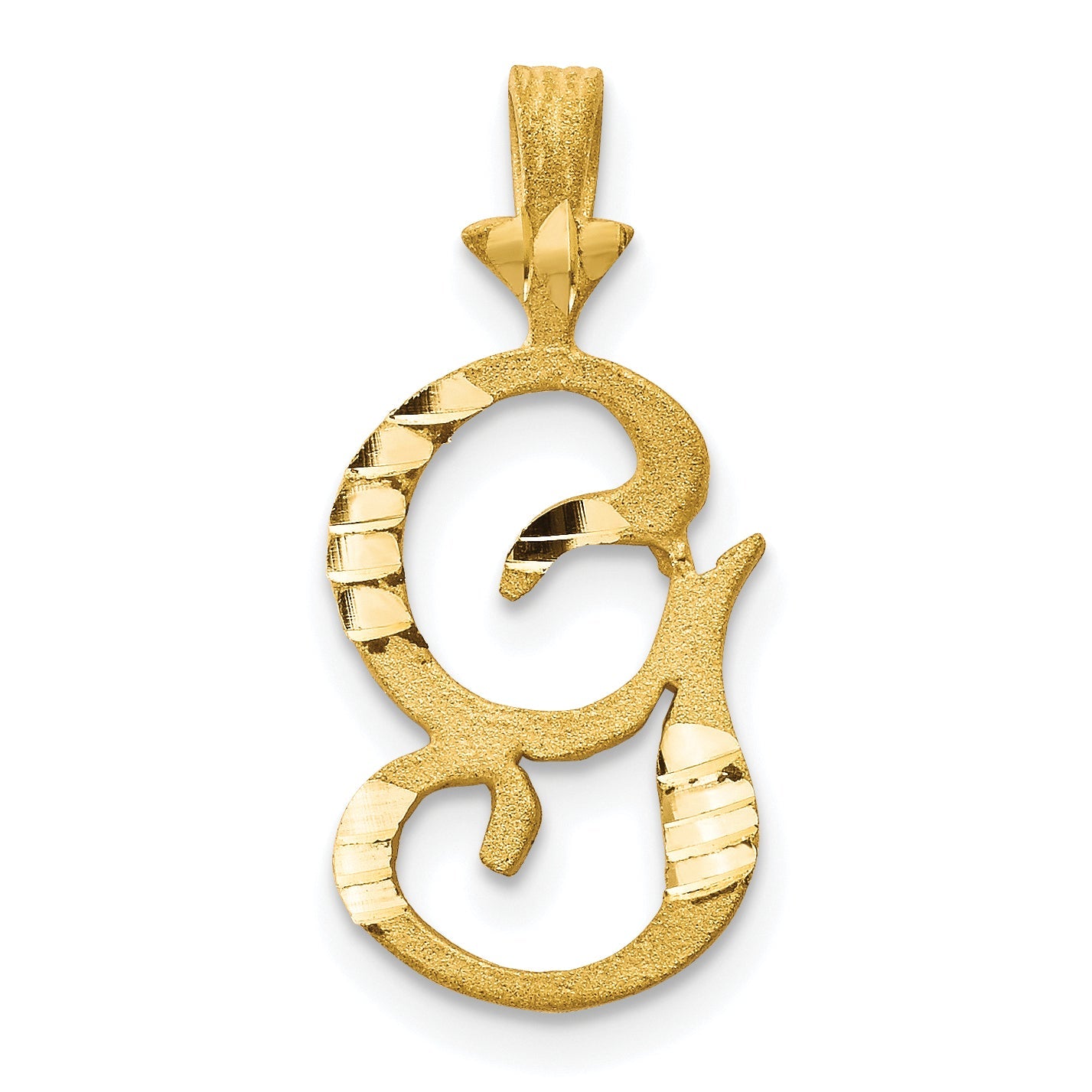 10K Yellow Gold Initial G Pendant