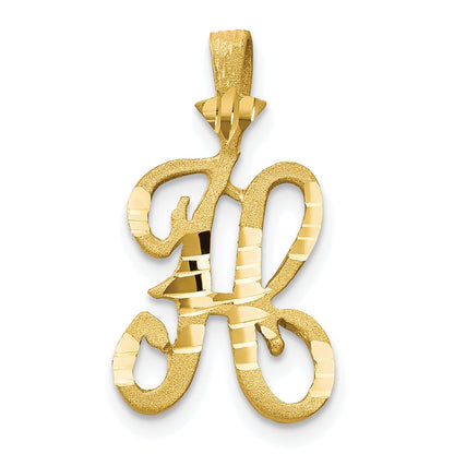 10K Yellow Gold Initial H Pendant
