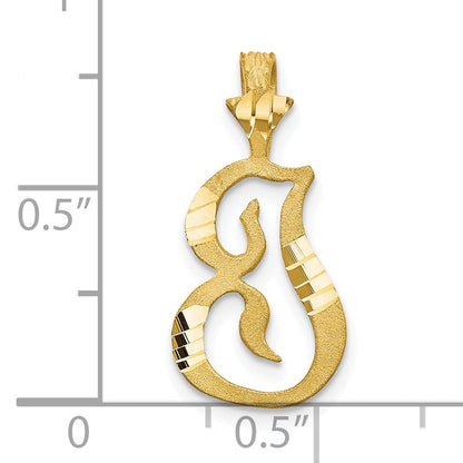10K Yellow Gold Initial I Pendant