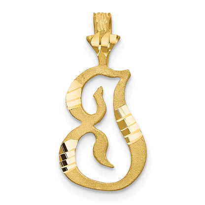 10K Yellow Gold Initial I Pendant