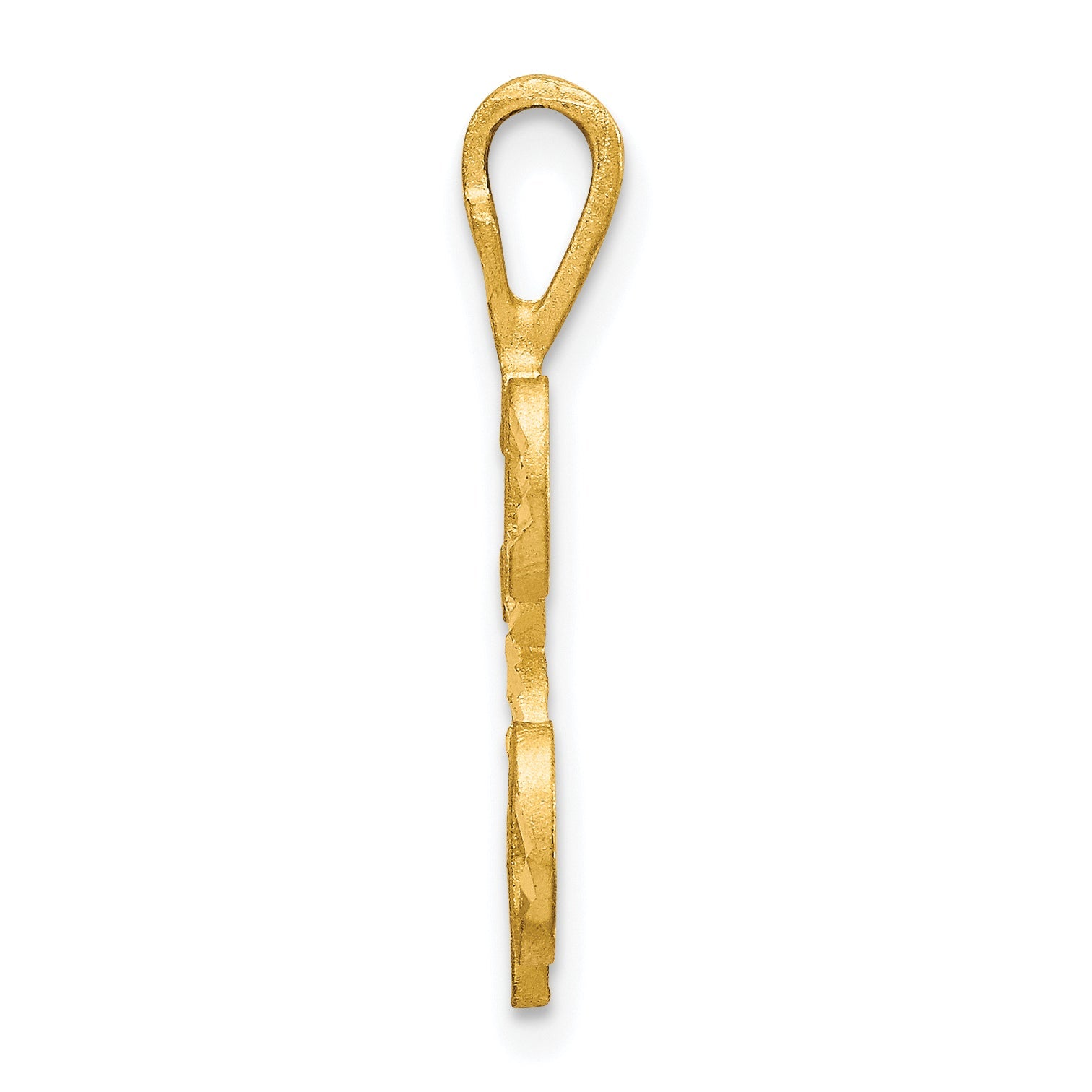 10K Yellow Gold Initial K Pendant