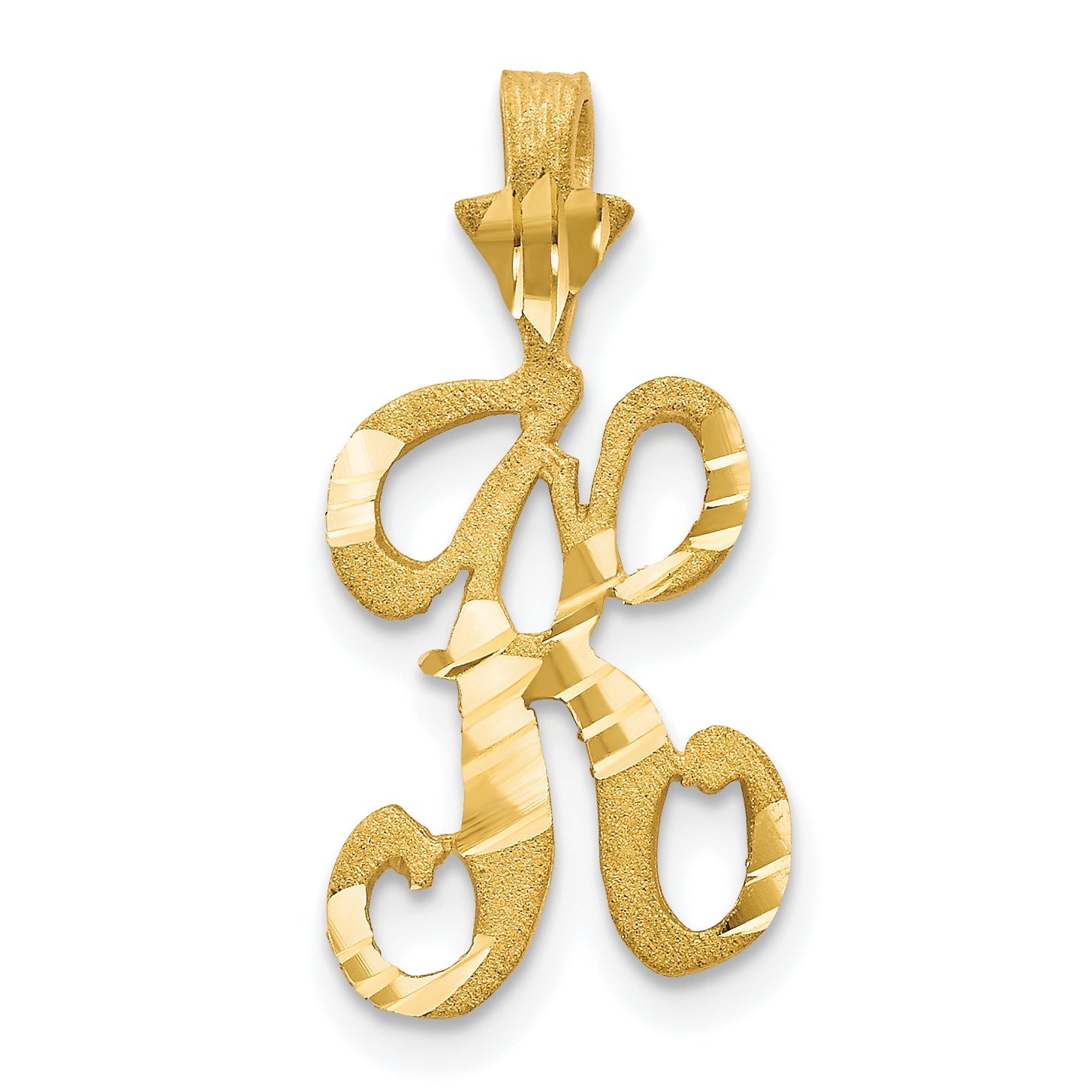 10K Yellow Gold Initial K Pendant