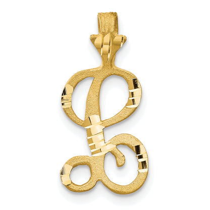 10K Yellow Gold Initial L Pendant