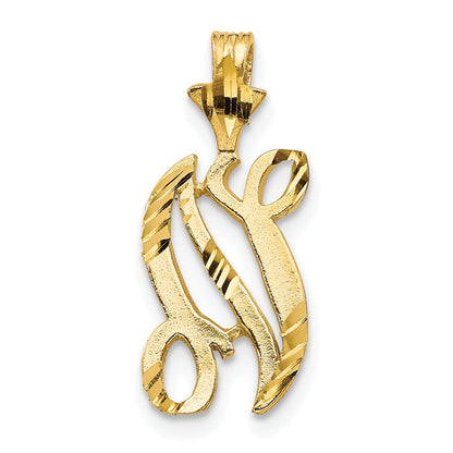 10K Yellow Gold Initial N Pendant