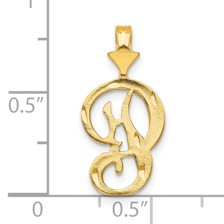 10K Yellow Gold Initial P Pendant