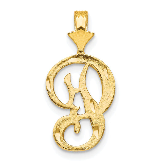 10K Yellow Gold Initial P Pendant
