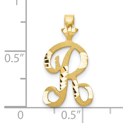 10K Yellow Gold Initial R Pendant