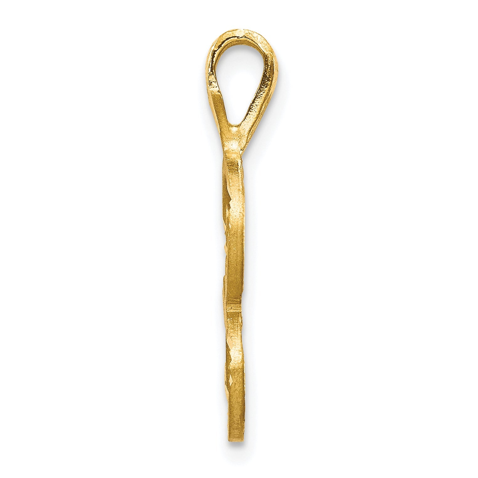 10K Yellow Gold Initial S Pendant