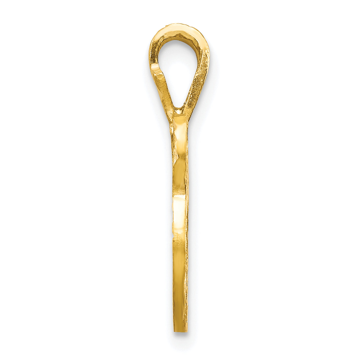 10K Yellow Gold Initial V Pendant