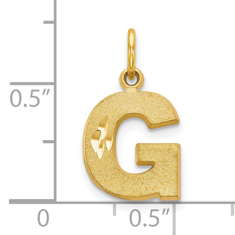 10K Yellow Gold Initial G Charm