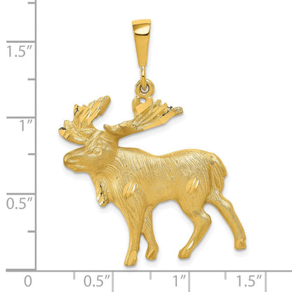 10k Yellow Gold Moose Charm