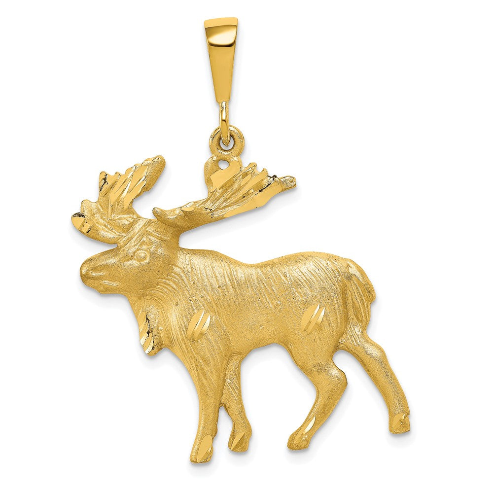 10k Yellow Gold Moose Charm