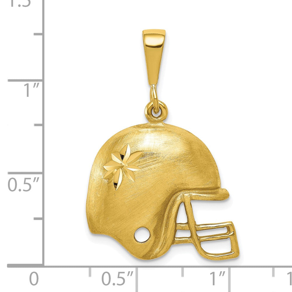 10K Yellow Gold 10K Football Helmet Charm