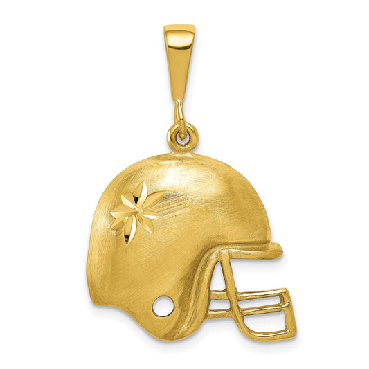 10K Yellow Gold 10K Football Helmet Charm