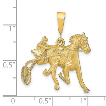 10K Yellow Gold 10K Horse Racing Charm