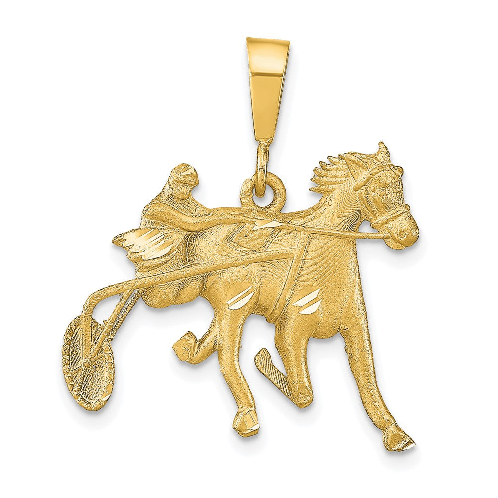 10K Yellow Gold 10K Horse Racing Charm
