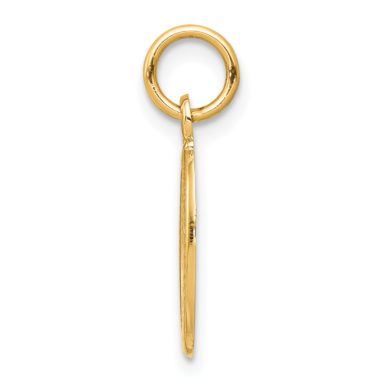 10K Yellow Gold Solid Satin Polished St. Christopher Pendant