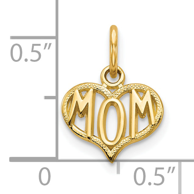 10K Yellow Gold Mom Charm