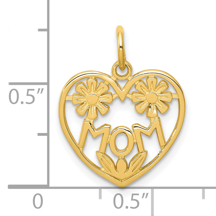 10K Yellow Gold Mom Charm