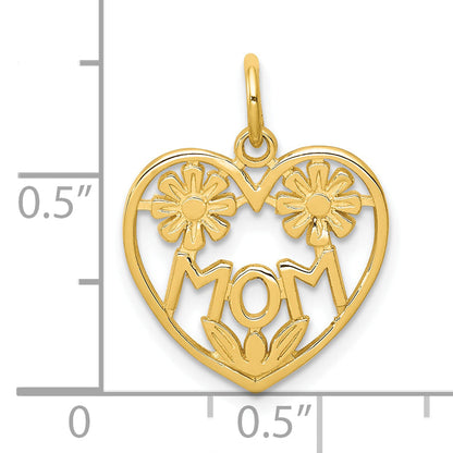 10K Yellow Gold Mom Charm