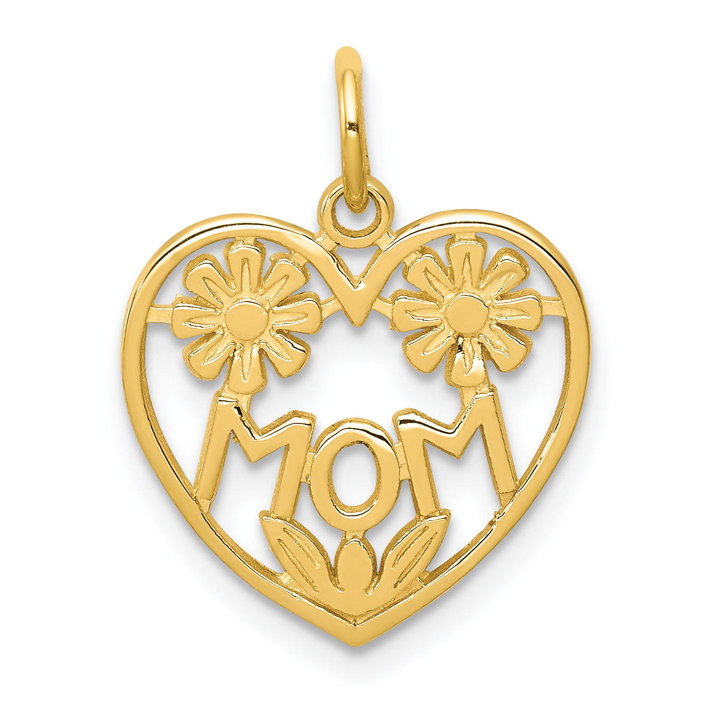 10K Yellow Gold Mom Charm