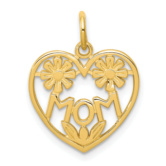 10K Yellow Gold Mom Charm