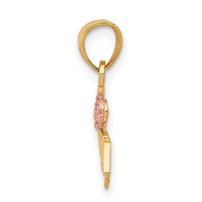 10K Two-Tone W/White Rhodium #1 Grandma Charm