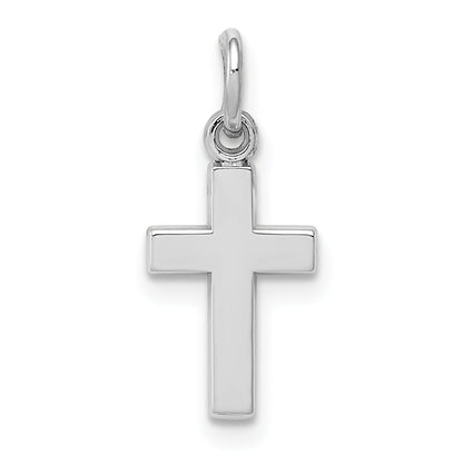 10K White Gold Cross Charm