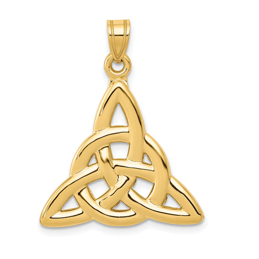 10K Yellow Gold Polished Trinity Pendant