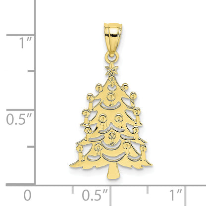 10K Yellow Gold 10K Polished Christmas Tree Pendant