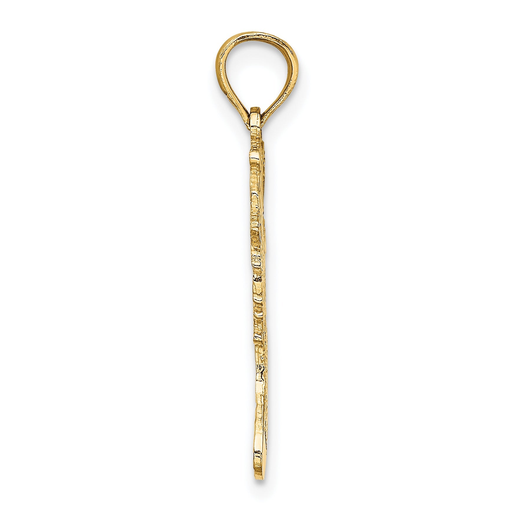 10K Yellow Gold 10K Polished Christmas Stocking Pendant