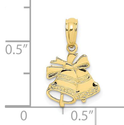 10K Yellow Gold 10K Polished Christmas Bells Pendant