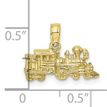 10K Yellow Gold 10K 3-D Locomotive Pendant