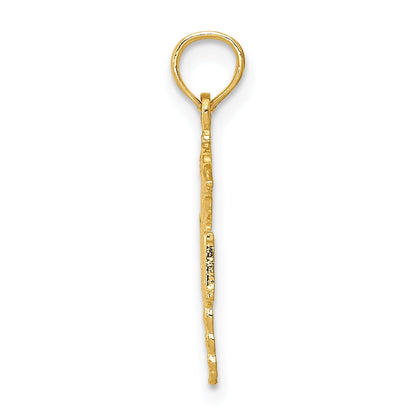 10K Yellow Gold 10K Rn Caduceus Pendant