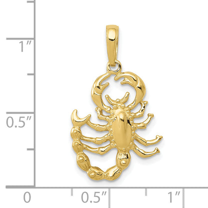 10K Yellow Gold 10K Scorpion Pendant