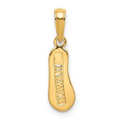 10K Yellow Gold 10K 3-D Hawaii Flip-Flop Pendant